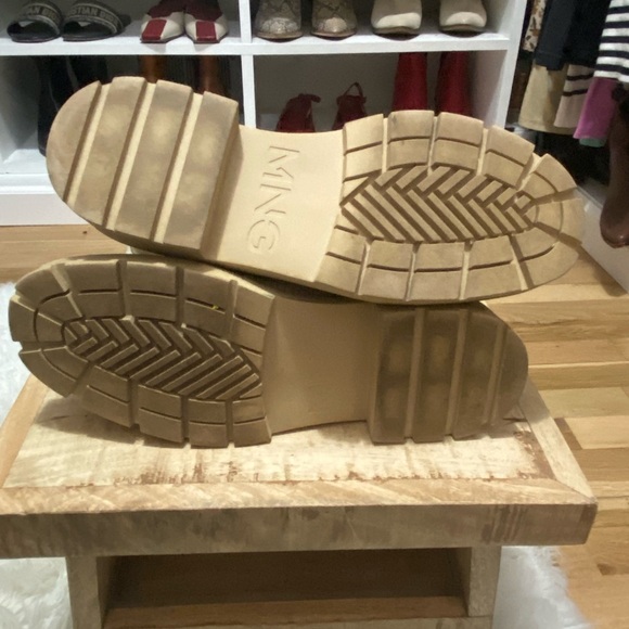 Mango MNG Cream Sock Track Sole Contrast Ankle Chelsea Boots Size 41 (US10) - Picture 7 of 8